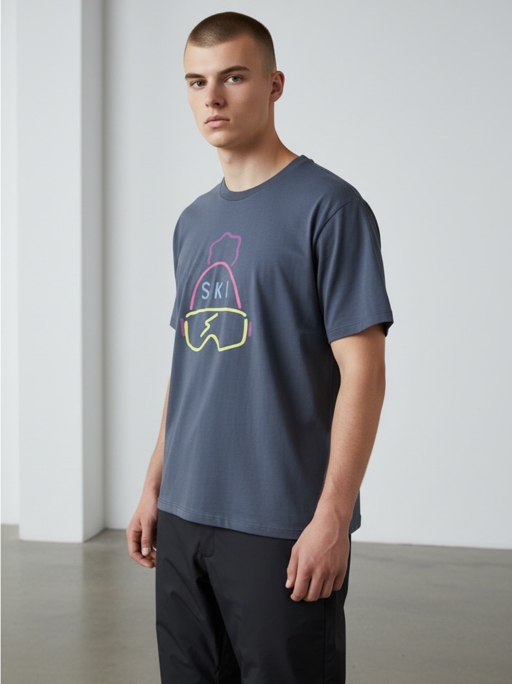 Marine Layer Gray Blue Graphic Tee